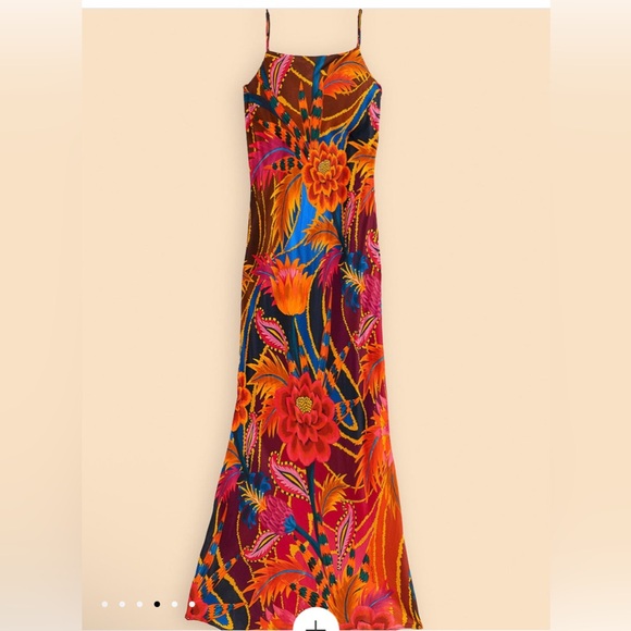Vintage Wave Multicolor Lenzing™ Ecovero™ Viscose Maxi Dress - Picture 5 of 8